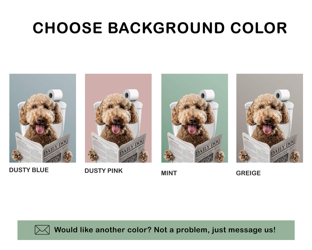 Pet portrait color options