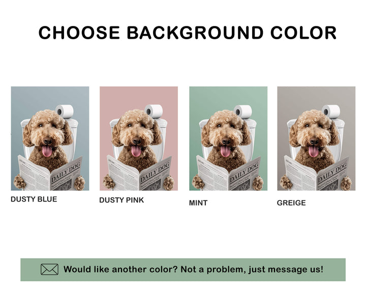 Pet portrait color options