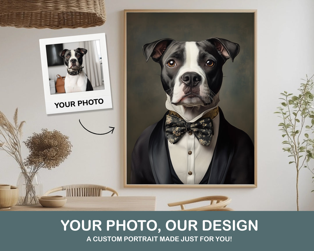 The Butler – dog portrait print