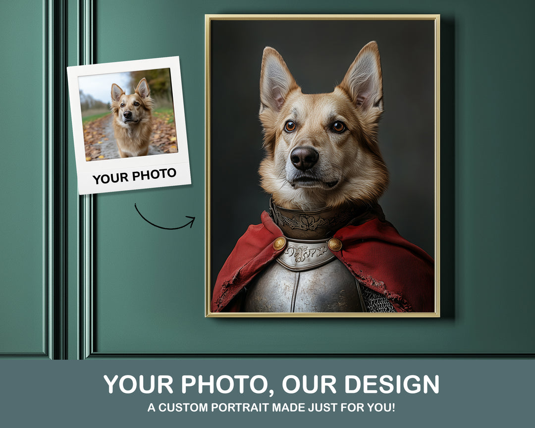The Knight  – personalized dog art