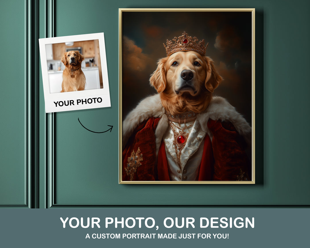 The Monarch – custom dog portrait
