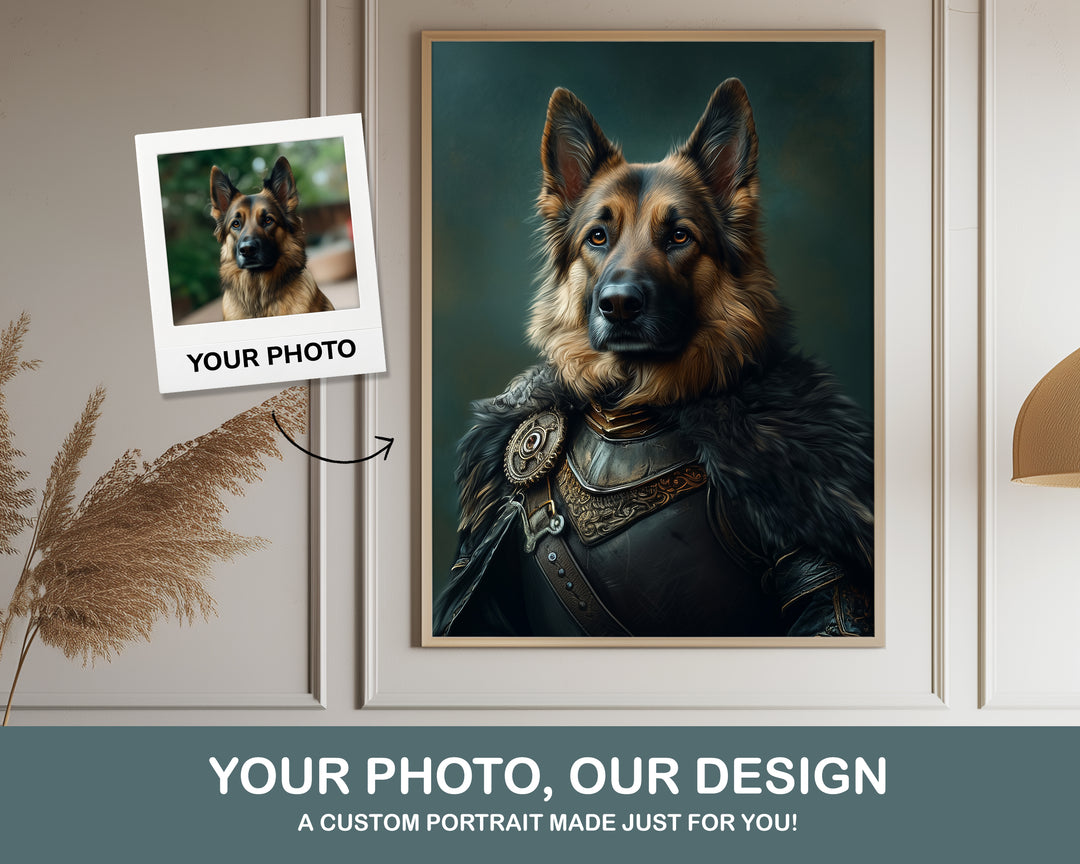 The Watcher Custom Dog Portrait