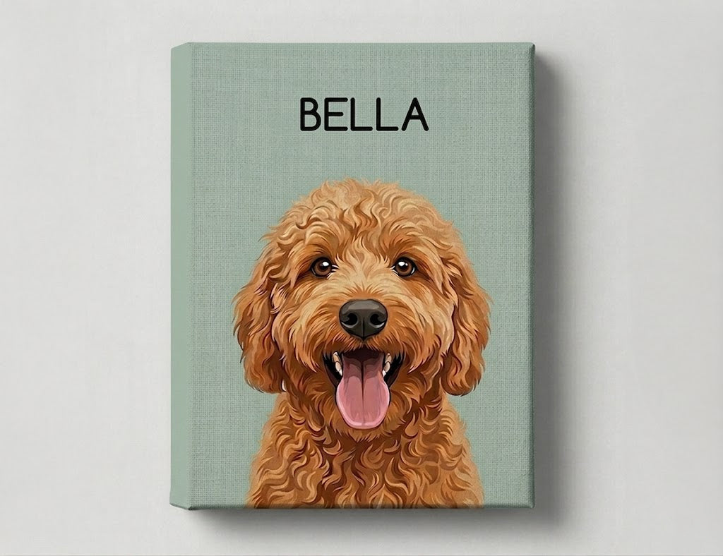 custom pet portrait canvas