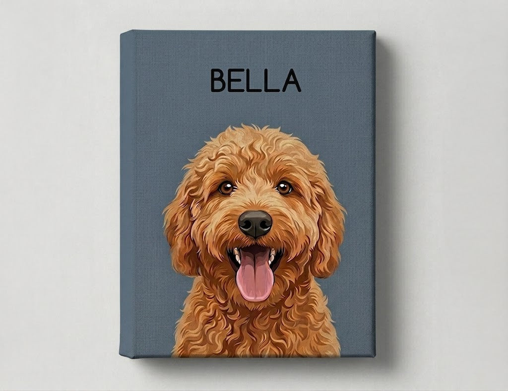 custom pet portrait canvas