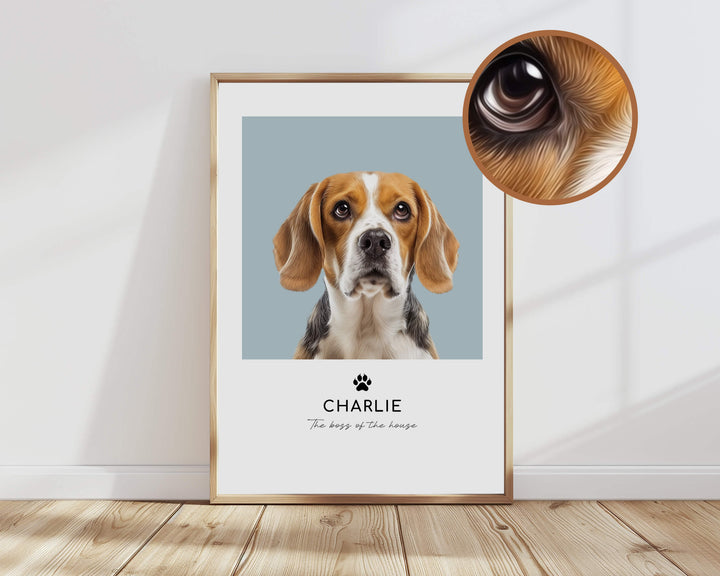 Custom dog portrait Beagle