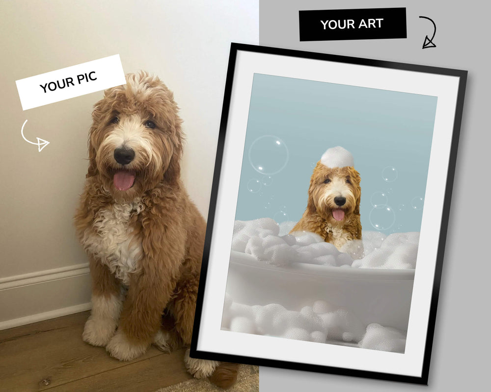 custom pet portrait from photo