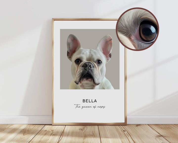 custom pet portrait bulldog