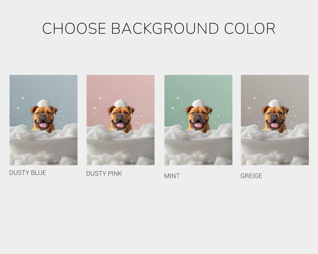 dog bathtub color options