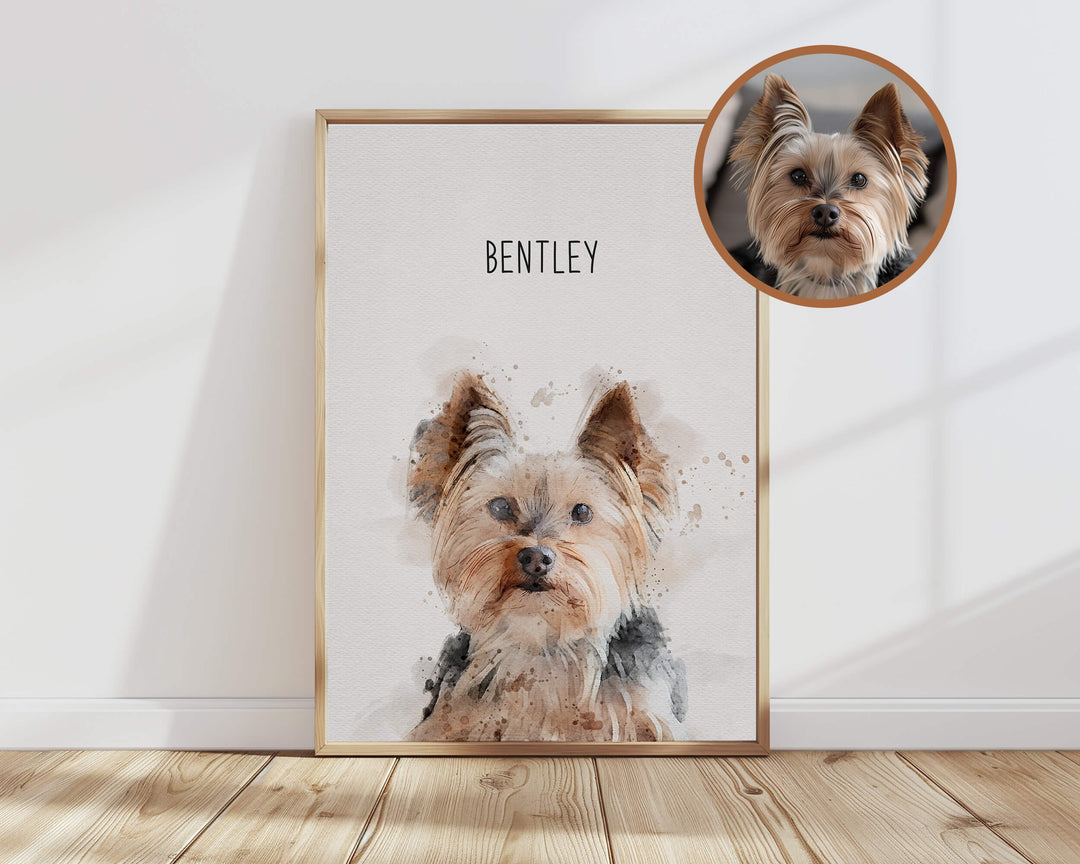 watercolor custom pet portrait